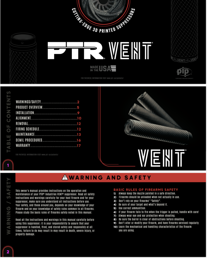PTR-VENT manual