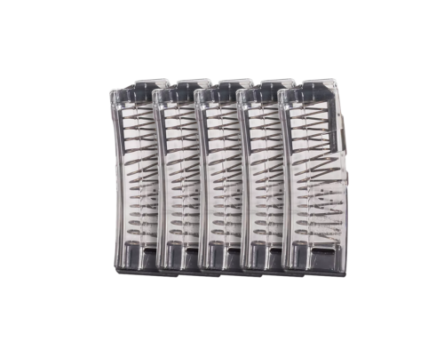 Clear polymer magazine, 5-pack